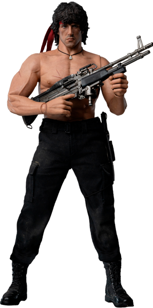 John Rambo – Threezero – ActionFigure Brasil — com base expositora