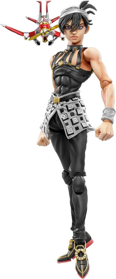 Jojo no Kimyou na Bouken - Ougon no Kaze - Aerosmith - Clash - Formaggio - Narancia Ghirga - Super Action Statue - Ver. Black (Medicos Entertainment)ㅤ – Medicos Entertainment – ActionFigureBrasil