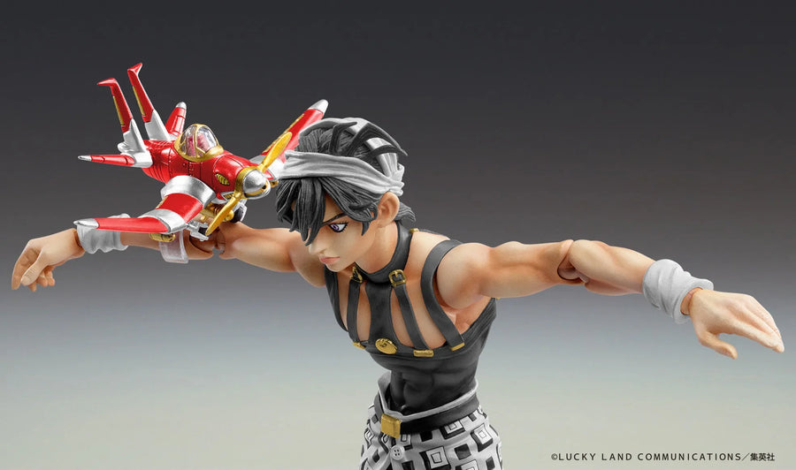 Jojo no Kimyou na Bouken - Ougon no Kaze - Aerosmith - Clash - Formaggio - Narancia Ghirga - Super Action Statue - Ver. Black (Medicos Entertainment)ㅤ – Medicos Entertainment – ActionFigureBrasil