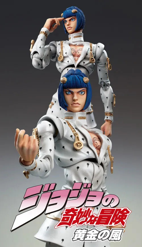 Jojo no Kimyou na Bouken - Ougon no Kaze - Bruno Bucciarati - Mario Zucchero - Super Action Statue #33 - 2024 Re-release (Medicos Entertainment)ㅤ – Medicos Entertainment – ActionFigureBrasil