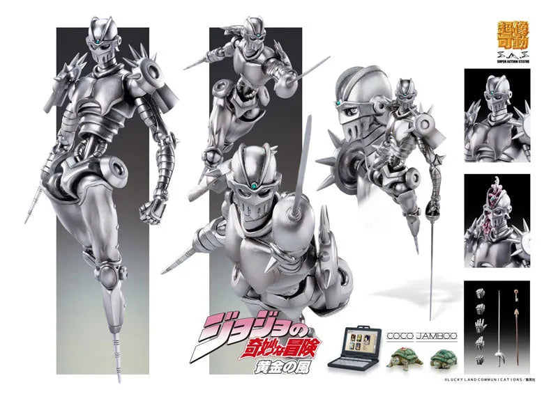Jojo no Kimyou na Bouken - Ougon no Kaze - Coco Jumbo - Silver Chariot - Super Action Statue #42 - 2022 Re-release (Medicos Entertainment)ㅤ – Medicos Entertainment – ActionFigureBrasil