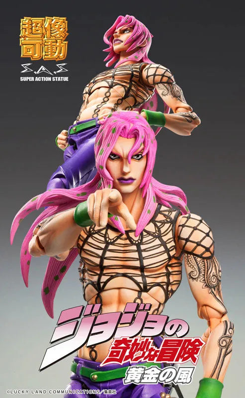 Jojo no Kimyou na Bouken - Ougon no Kaze - Diavolo - Super Action Statue #63 - 2022 Re-release (Medicos Entertainment)ㅤ – Medicos Entertainment – ActionFigureBrasil