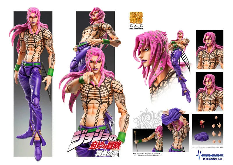 Jojo no Kimyou na Bouken - Ougon no Kaze - Diavolo - Super Action Statue #63 - 2022 Re-release (Medicos Entertainment)ㅤ – Medicos Entertainment – ActionFigureBrasil