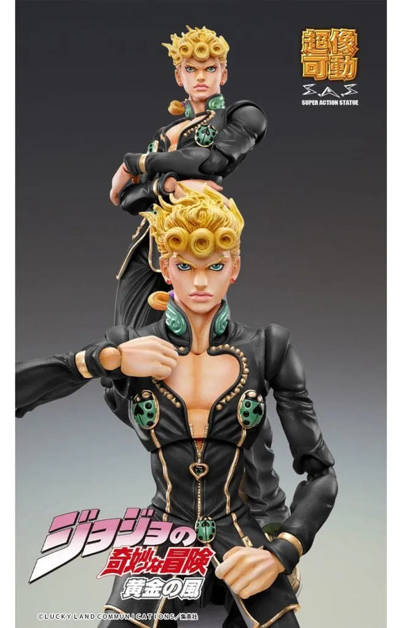 Jojo no Kimyou na Bouken - Ougon no Kaze - Giorno Giovanna - Super Action Statue - Ver.Black - 2022 Re-release (Medicos Entertainment)ㅤ – Medicos Entertainment – ActionFigureBrasil