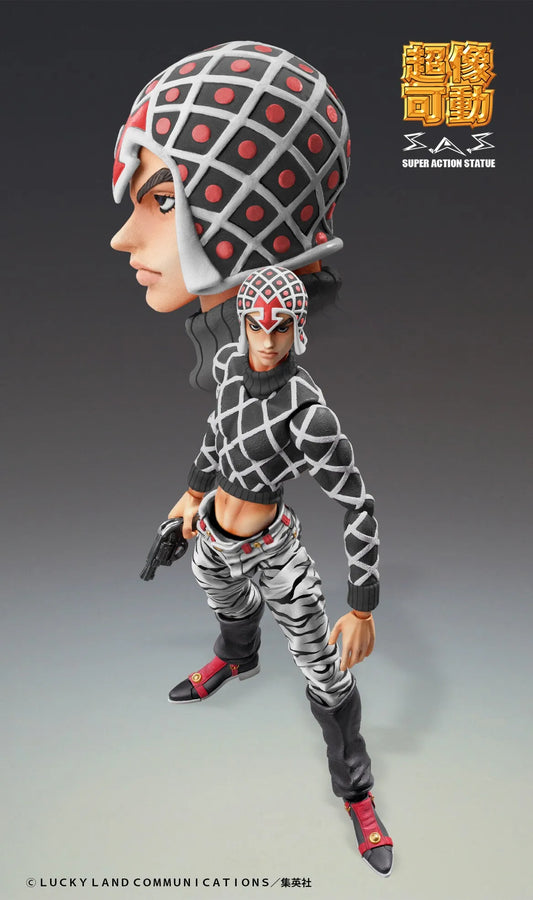 Jojo no Kimyou na Bouken - Ougon no Kaze - Guido Mista - Sex Pistols - Super Action Statue - Ver. Black (Medicos Entertainment)ㅤ – Medicos Entertainment – ActionFigureBrasil