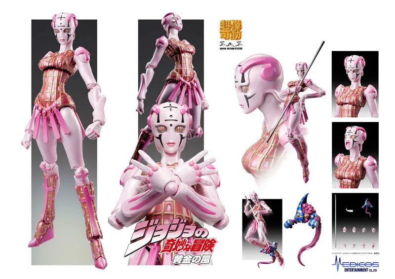 Jojo no Kimyou na Bouken - Ougon no Kaze - Notorious B.I.G. - Spice Girl - Super Action Statue #52 - 2021 Re-release (Medicos Entertainment)ㅤ – Medicos Entertainment – ActionFigureBrasil
