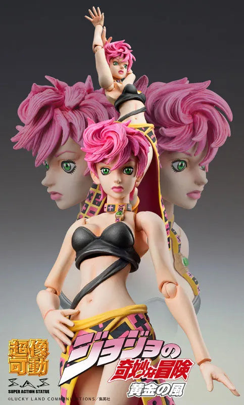 Jojo no Kimyou na Bouken - Ougon no Kaze - Trish Una - Super Action Statue #54 - 2021 Re-release (Medicos Entertainment)ㅤ – Medicos Entertainment – ActionFigureBrasil