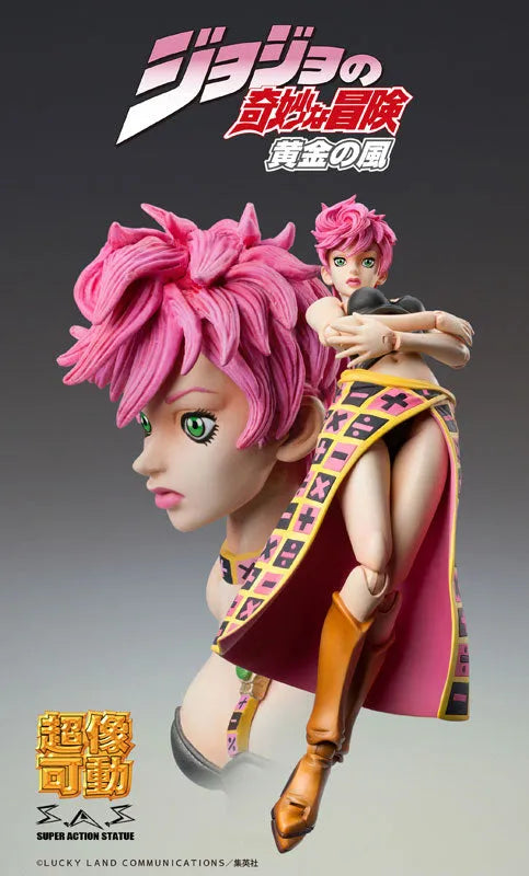 Jojo no Kimyou na Bouken - Ougon no Kaze - Trish Una - Super Action Statue #54 - 2021 Re-release (Medicos Entertainment)ㅤ – Medicos Entertainment – ActionFigureBrasil