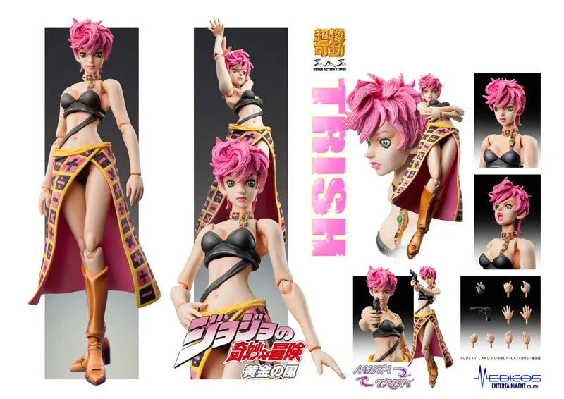 Jojo no Kimyou na Bouken - Ougon no Kaze - Trish Una - Super Action Statue #54 - 2021 Re-release (Medicos Entertainment)ㅤ – Medicos Entertainment – ActionFigureBrasil