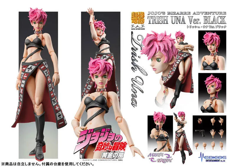 Jojo no Kimyou na Bouken - Ougon no Kaze - Trish Una - Super Action Statue - Ver. Black (Medicos Entertainment)ㅤ – Medicos Entertainment – ActionFigureBrasil