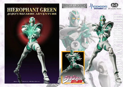 Jojo no Kimyou na Bouken - Stardust Crusaders - Hierophant Green - Statue Legend #46 - 2023 Re-release (Di molto bene, Medicos Entertainment)ㅤ – Medicos Entertainment – ActionFigureBrasil — embalagem