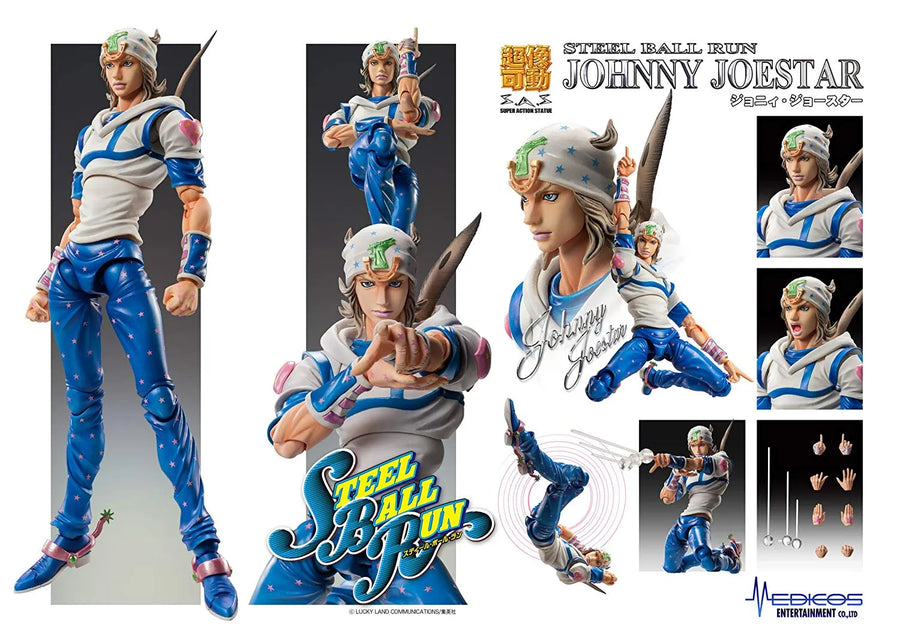 Jojo no Kimyou na Bouken - Steel Ball Run - Johnny Joestar - Super Action Statueㅤ – Medicos Entertainment – ActionFigureBrasil