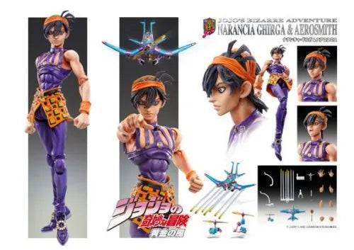 Jojo no Kimyou na Bouken - Vento Aureo - Aerosmith - Clash - Formaggio - Narancia Ghirga - Super Action Statue #44 (Medicos Entertainment)ㅤ – Medicos Entertainment – ActionFigureBrasil