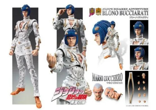 Jojo no Kimyou na Bouken - Vento Aureo - Blono Buccellati - Mario Zucchero - Super Action Statue #33 (Medicos Entertainment)ㅤ – Medicos Entertainment – ActionFigureBrasil