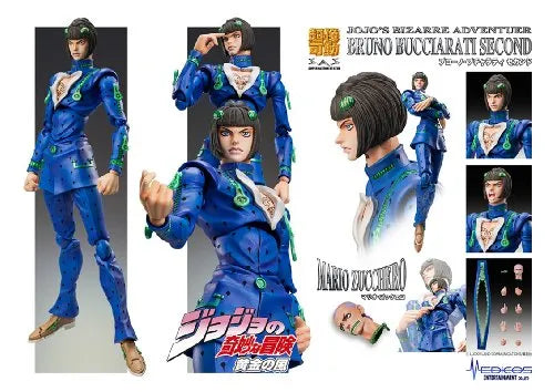 Jojo no Kimyou na Bouken - Vento Aureo - Blono Buccellati - Mario Zucchero - Super Action Statue #60 - Second Ver. (Medicos Entertainment)ㅤ – Medicos Entertainment – ActionFigureBrasil