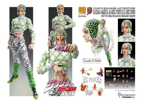 Jojo no Kimyou na Bouken - Vento Aureo - Guido Mista - Sex Pistols - Super Action Statue #48 - Second Ver. (Medicos Entertainment)ㅤ – Medicos Entertainment – ActionFigureBrasil