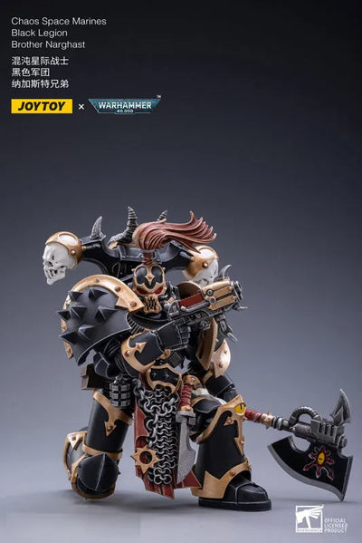 JOYTOY x Warhammer 40000 1/18 Chaos Space Marines Black Legion Brother Narghastㅤ – JOYTOY – ActionFigureBrasil — ângulo diferente