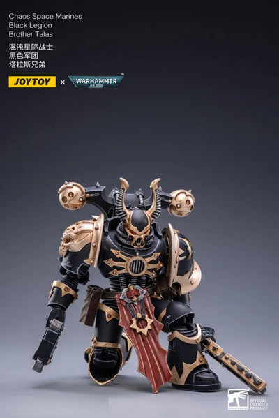 JOYTOY x Warhammer 40000 1/18 Chaos Space Marines Black Legion Brother Talasㅤ – JOYTOY – ActionFigureBrasil — close