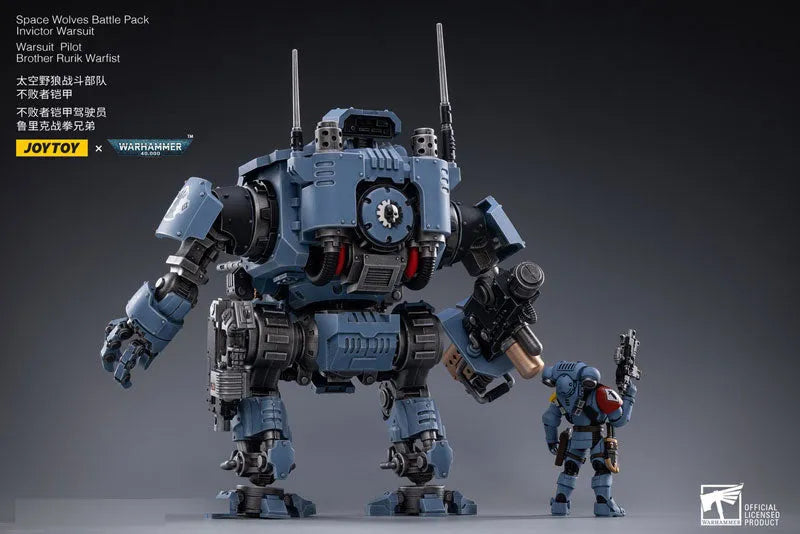 JOYTOY x Warhammer 40000 1/18 Space Wolf Battle Pack, Invictor War Suitㅤ – JOYTOY – ActionFigureBrasil