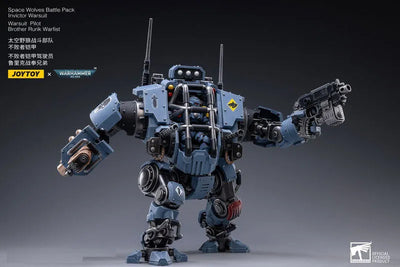 JOYTOY x Warhammer 40000 1/18 Space Wolf Battle Pack, Invictor War Suitㅤ – JOYTOY – ActionFigureBrasil — com base expositora