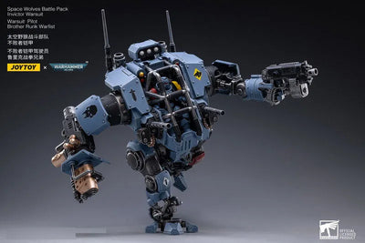 JOYTOY x Warhammer 40000 1/18 Space Wolf Battle Pack, Invictor War Suitㅤ – JOYTOY – ActionFigureBrasil — ângulo diferente