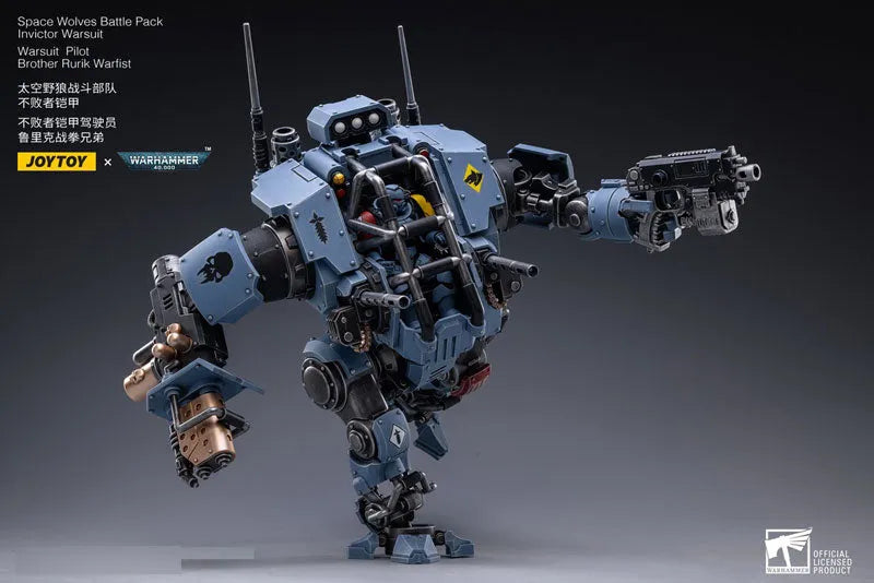 JOYTOY x Warhammer 40000 1/18 Space Wolf Battle Pack, Invictor War Suitㅤ – JOYTOY – ActionFigureBrasil