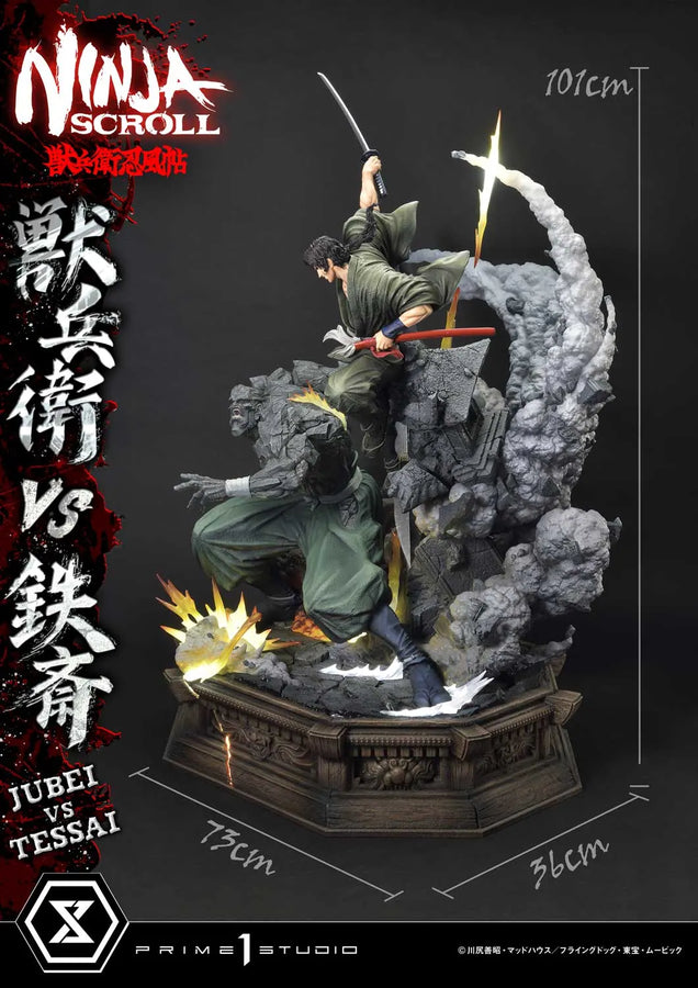 Jubei versus Tessai (Deluxe Bonus Version) Ninja Scroll – Prime1Studio – ActionFigure Brasil