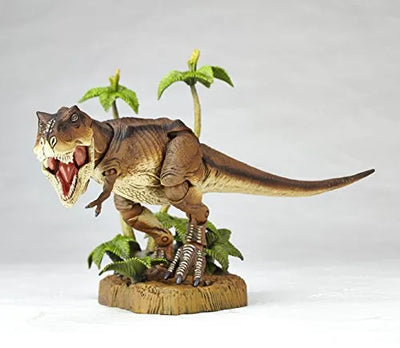 Jurassic Park - Legacy of Revoltech LR-022 - Revoltech No.029 - Revoltech SFX - Tyrannosaurus Rex (Kaiyodo)ㅤ – Kaiyodo – ActionFigureBrasil — com base expositora
