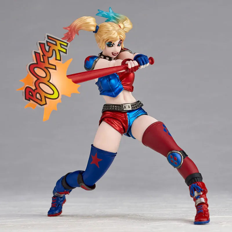 Justice League - Harley Quinn - Amazing Yamaguchi No.015EX - Revoltech - New Color ver. (Kaiyodo)ㅤ – Kaiyodo – ActionFigureBrasil