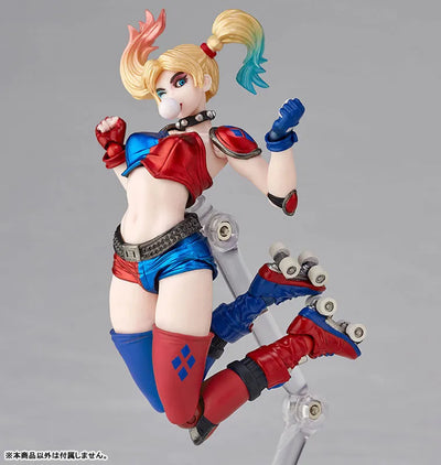 Justice League - Harley Quinn - Amazing Yamaguchi No.015EX - Revoltech - New Color ver. (Kaiyodo)ㅤ – Kaiyodo – ActionFigureBrasil — detalhe do produto