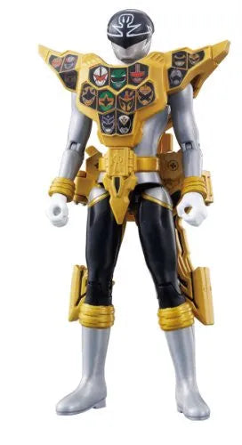Kaizoku Sentai Gokaiger - Gokai Silver - Ranger Key Series - Auto Morphing Armor System Gokai Silver Gold Mode (Bandai)ㅤ – Bandai – ActionFigureBrasil