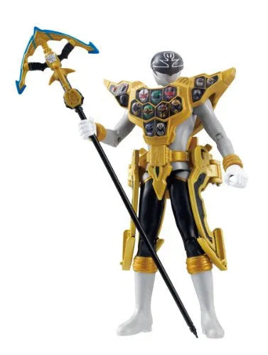 Kaizoku Sentai Gokaiger - Gokai Silver - Ranger Key Series - Auto Morphing Armor System Gokai Silver Gold Mode (Bandai)ㅤ – Bandai – ActionFigureBrasil