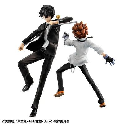 Katekyou Hitman REBORN! - Hibari Kyouya - Hibird - Sawada Tsunayoshi - G.E.M. - 1/8 (MegaHouse) [Shop Exclusive]ㅤ – MegaHouse – ActionFigureBrasil — com base expositora