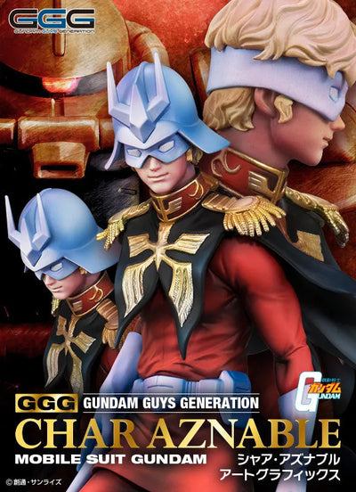 Kidou Senshi Gundam - Char Aznable - Gundam Guys Generation - 1/8 - (MegaHouse) Shop Exclusive with artworkㅤ – MegaHouse – ActionFigureBrasil