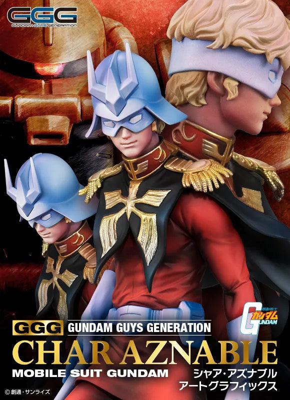 Kidou Senshi Gundam - Char Aznable - Gundam Guys Generation - 1/8 - (MegaHouse) Shop Exclusive with artworkㅤ – MegaHouse – ActionFigureBrasil