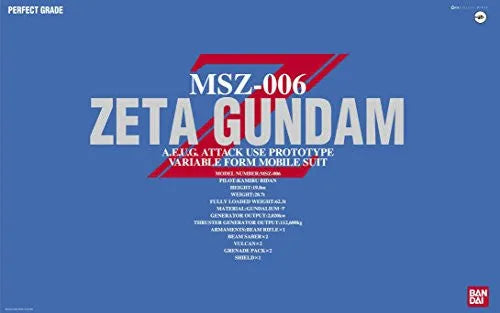 Kidou Senshi Z Gundam - MSZ-006 Zeta Gundam - PG - 1/60 (Bandai)ㅤ – Bandai – ActionFigureBrasil