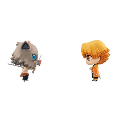 Kimetsu no Yaiba - Agatsuma Zenitsu - Inosuke Hashibira - Chimi Mega Buddy - Set of 2 Figures (MegaHouse)ㅤ – MegaHouse – ActionFigureBrasil — detalhe do produto