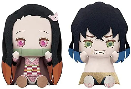 Kimetsu no Yaiba - Kamado Nezuko - Hashibira Inosuke - Dekkai Pofutto Nuigurumi - Kimetsu no Yaiba Dekkai Pofutto Nuigurumi -Kamado Nezuko・Hashibira Inosuke Unmasked (Bandai Spirits)ㅤ – Bandai Spirits – ActionFigureBrasil