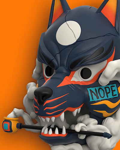 Kitsune Mask (Kurayami Edition) - LIMITED EDITION (Blue) – Mighty Jaxx – ActionFigure Brasil — detalhe do produto
