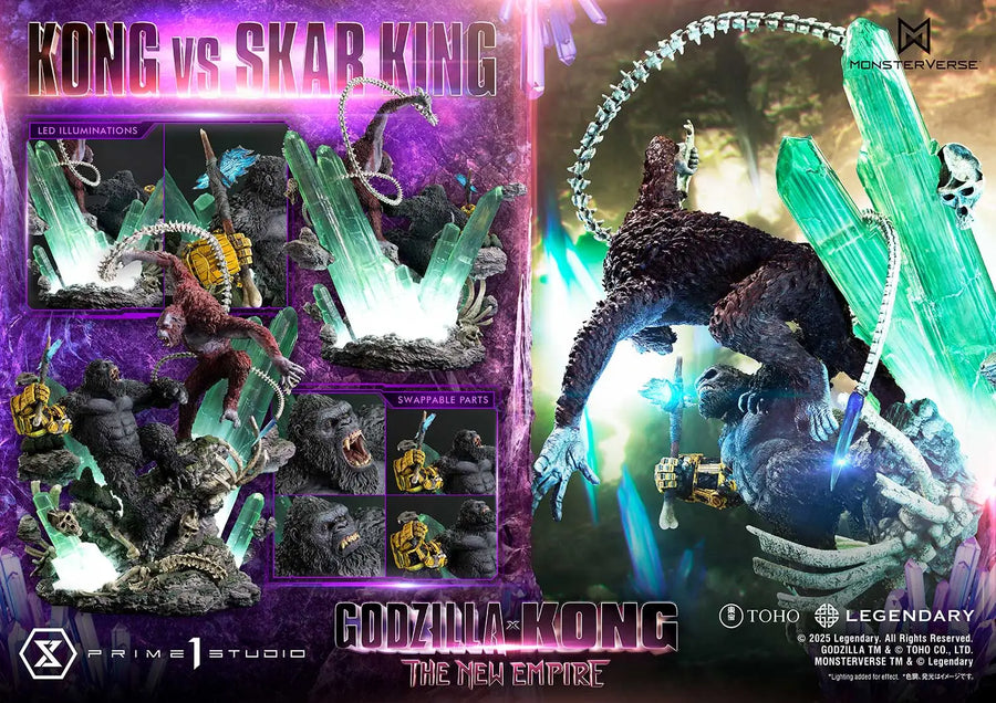 Kong vs Skar King (Bonus Version) Godzilla x Kong: The New Empire (Film) – Prime1Studio – ActionFigure Brasil