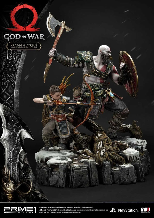 Kratos & Atreus (Deluxe Version) God of War – Prime1Studio – ActionFigure Brasil