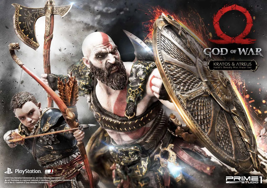 Kratos & Atreus (Deluxe Version) God of War – Prime1Studio – ActionFigure Brasil