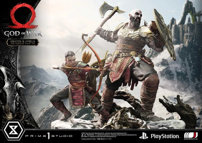 Kratos & Atreus (Deluxe Version) God of War – Prime1Studio – ActionFigure Brasil