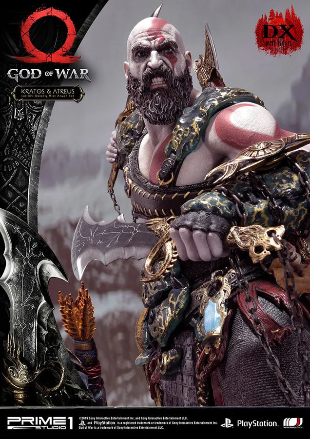 Kratos & Atreus Ivaldi's Deadly Mist Armor Set (Deluxe Version) - LIMITED EDITION: 200 (Deluxe Version) – Prime 1 Studio – ActionFigure Brasil