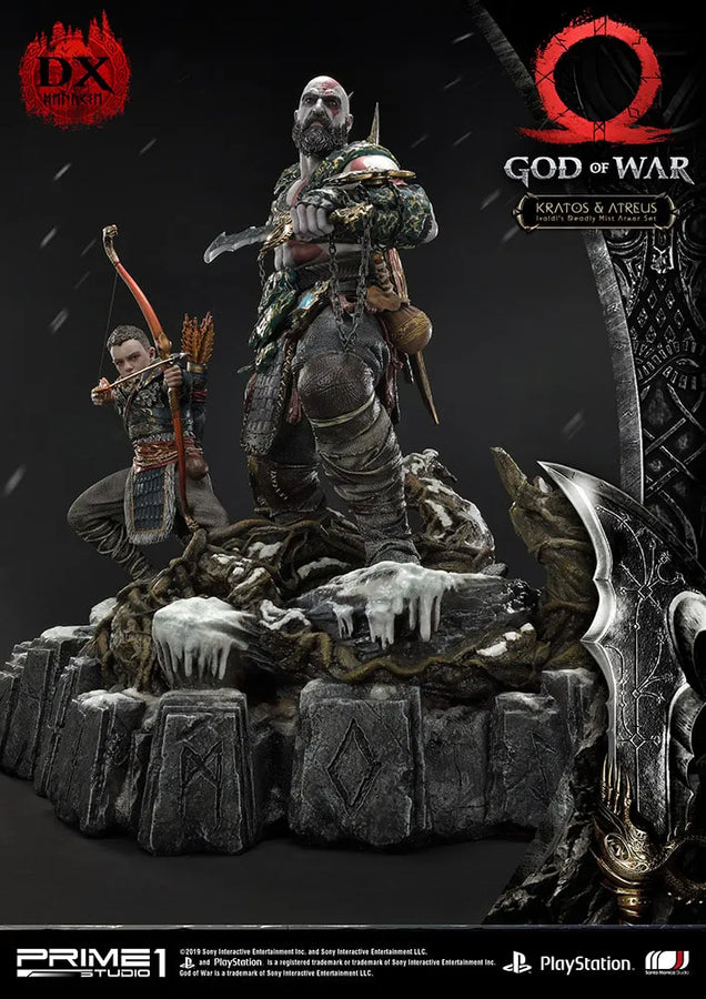Kratos & Atreus Ivaldi's Deadly Mist Armor Set (Deluxe Version) - LIMITED EDITION: 200 (Deluxe Version) – Prime 1 Studio – ActionFigure Brasil