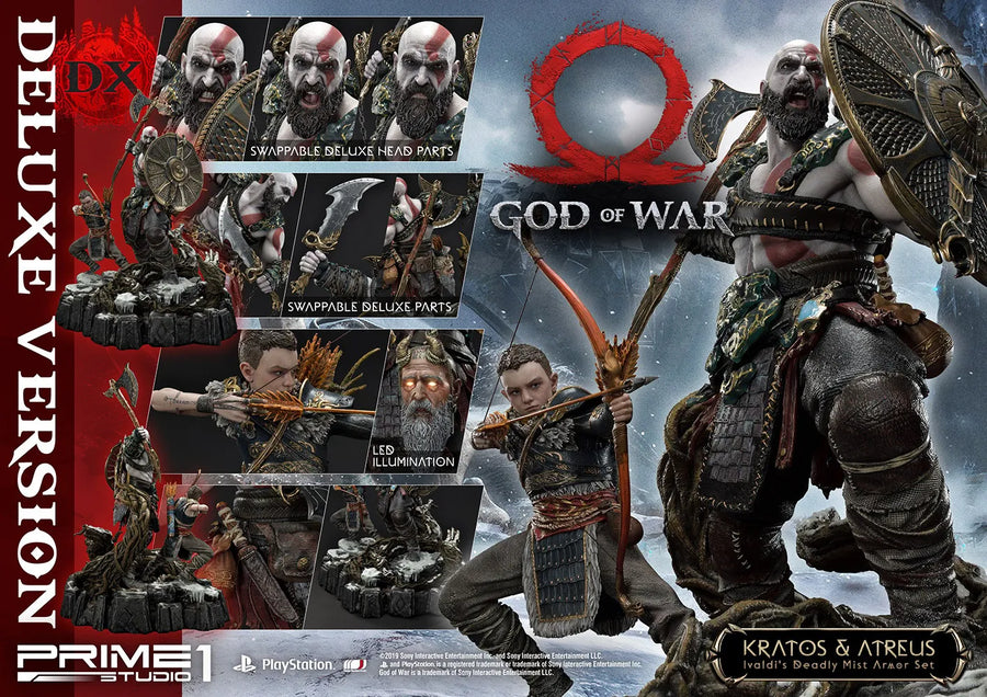 Kratos & Atreus Ivaldi's Deadly Mist Armor Set (Deluxe Version) - LIMITED EDITION: 200 (Deluxe Version) – Prime 1 Studio – ActionFigure Brasil