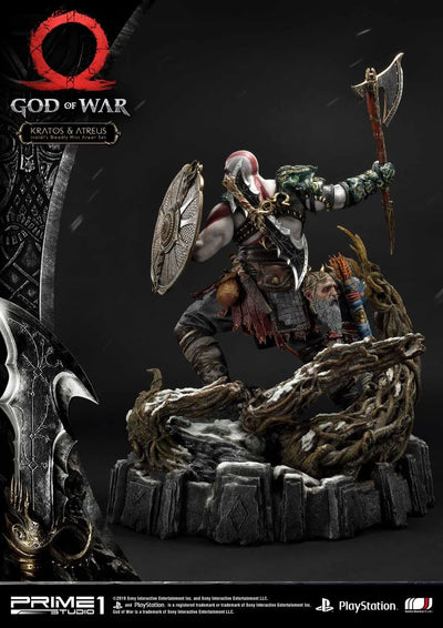 Kratos & Atreus (Ivaldi's Deadly Mist Armor Set Edition) God of War – Prime1Studio – ActionFigure Brasil
