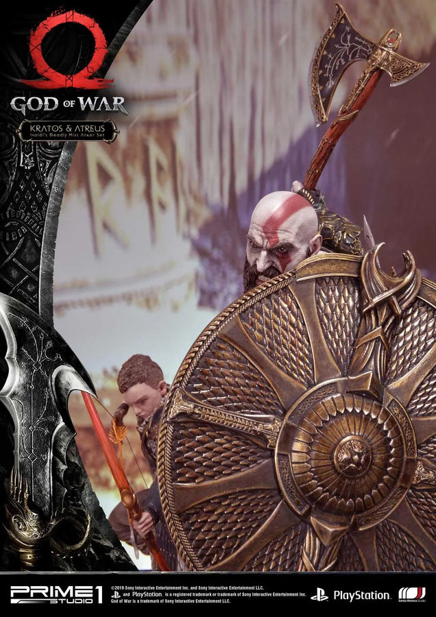 Kratos & Atreus (Ivaldi's Deadly Mist Armor Set Edition) God of War – Prime1Studio – ActionFigure Brasil
