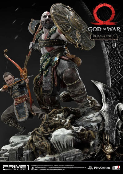 Kratos & Atreus (Ivaldi's Deadly Mist Armor Set Edition) God of War – Prime1Studio – ActionFigure Brasil