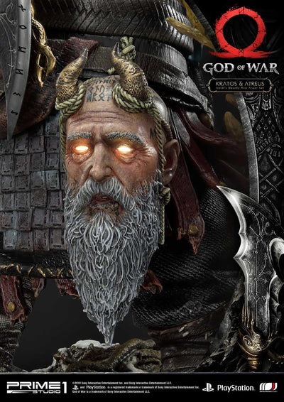 Kratos & Atreus (Ivaldi's Deadly Mist Armor Set Edition) God of War – Prime1Studio – ActionFigure Brasil